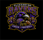 Pleasanton Ravens Pop Warner Football & Cheer logo